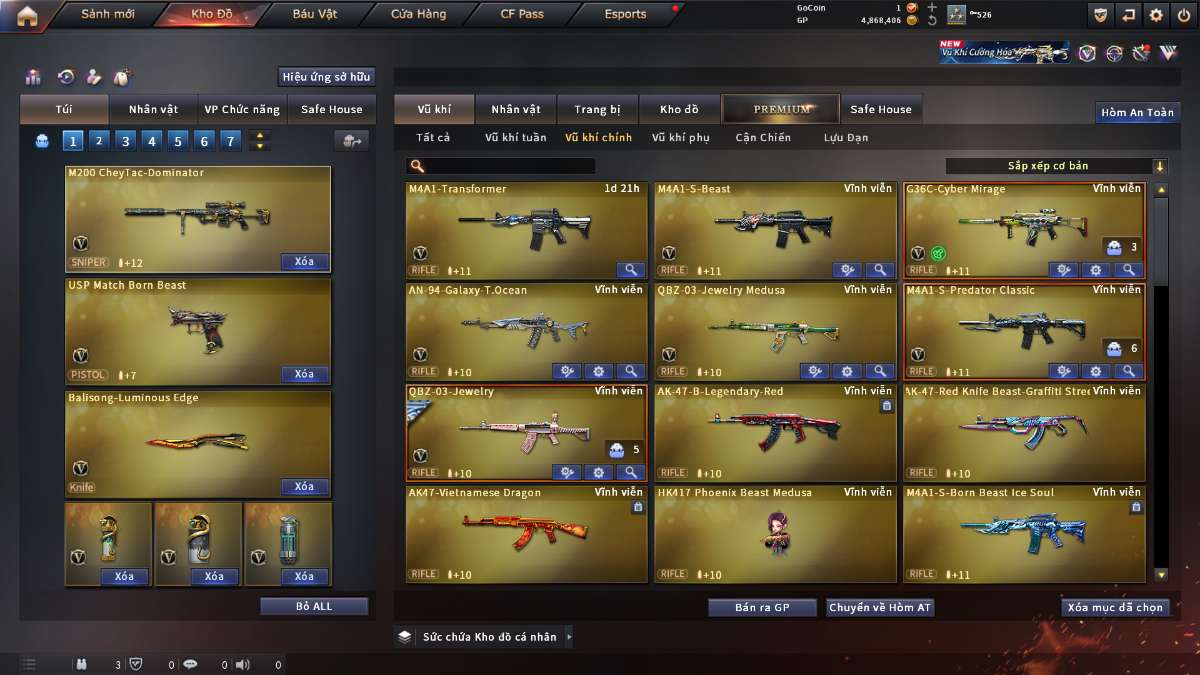 shop acc cf uy tin gia re